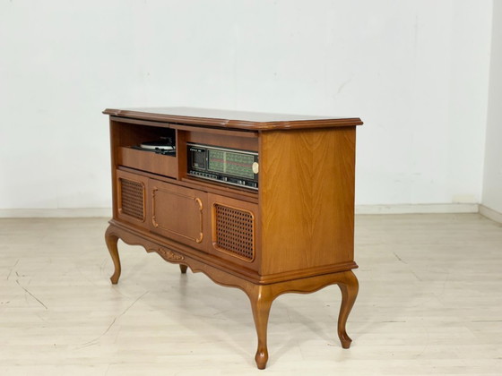 Image 1 of Chippendale Vintage Music Cabinet / Chest of Drawers / Mid-Century Sideboard / 1960s