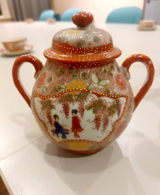 25-teiliges antikes japanisches Teeservice 1910 Meiji Pereodr – Tafelgeschirr, Porcelain (photo 6 of 8)