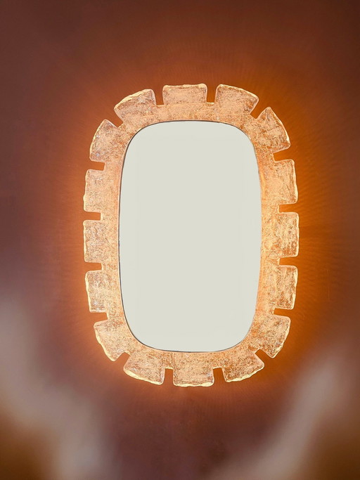 Miroir et éclairage Egon Hillebrand années 70