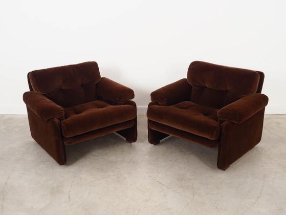 Image 1 of Brauner Sessel Coronado, italienisches Design, 1960er Jahre, Hersteller: B&B Italia, Designer: Tobia Scarpa