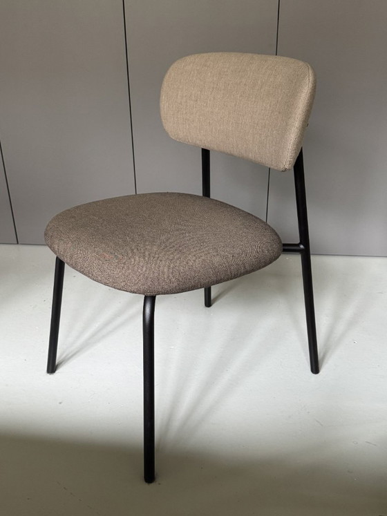 Artifort Aloa / 3x Sedia da pranzo di design / Tessuto Kvadrat, Sedie da pranzo, Metallo, Tessile, Nero (foto 4 di 13)