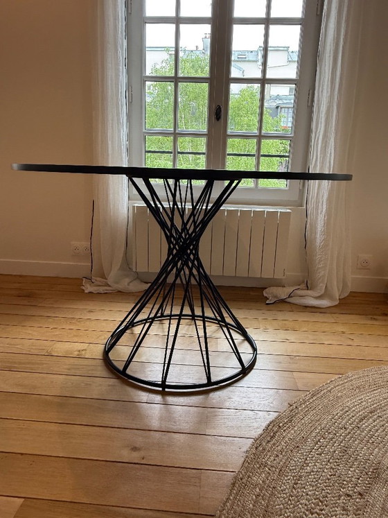 Kave Home Niut Dining Table Matt Black Finish – Metal (photo 3 of 8)