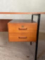 Vintage modernist teak Desk – Metal (photo 14 of 20)
