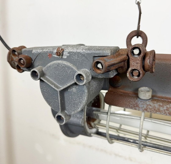 Image 1 of Lampada a sospensione industriale grigia di Elektrosvit, anni '70