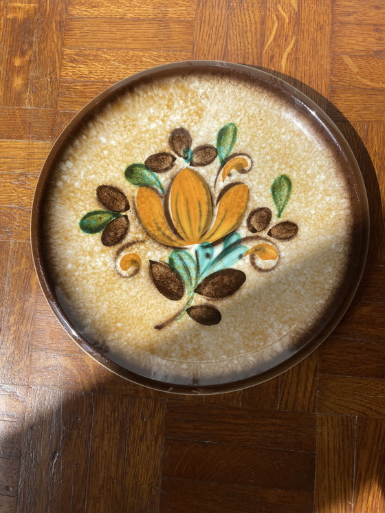 Image 1 of Set di 12 piatti da dessert o semi-zuppa Boch, collezione vintage La Louvière Corfou