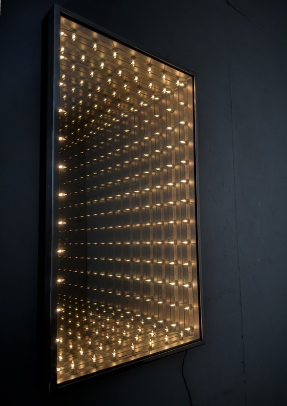 Image 1 of Infinity wall mirror illuminated mirror 1970-80's