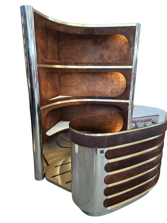 Image 1 of Iconico Mobile Bar di Design – Stile Willy Rizzo, Anni '70