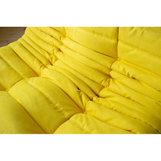 Image 1 of Ensemble salon vintage Togo en microfibre jaune par Michel Ducaroy pour Ligne Roset, France 1970