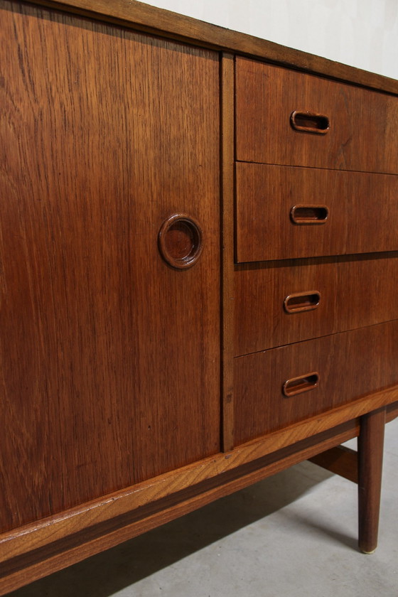 Image 1 of Credenza bassa in teak con mobile TV vintage danese