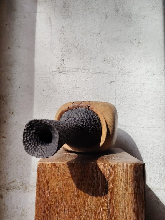 Vaso / Scultura in rovere massiccio intagliato – Sculture, Legno (photo 8 of 9)