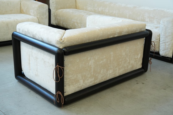 Image 1 of 1973 "Cornaro" Sofa & Fauteuil Set door Carlo Scarpa voor Gavina - Iconisch Italiaans Modernistisch Ontwerp