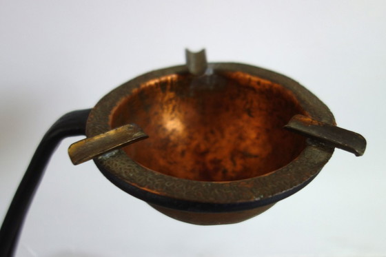 Image 1 of Rare cendrier porte revues en métal et cuivre années 50 France