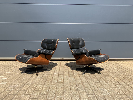 Image 1 of 2x Eames Lounge Chair Contura/Fehlbaum 1950er Jahre