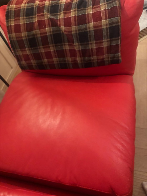 Sillón modular rojo, Sofás modulares, Cuero (foto 3 de 5)