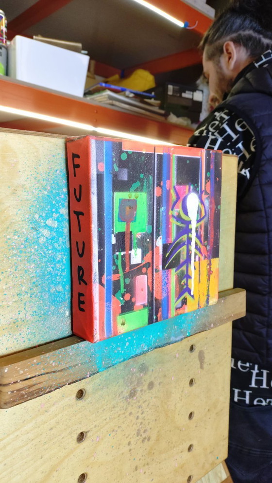 Image 1 of Future - visual philosophy using acrylic graffiti and stencils
