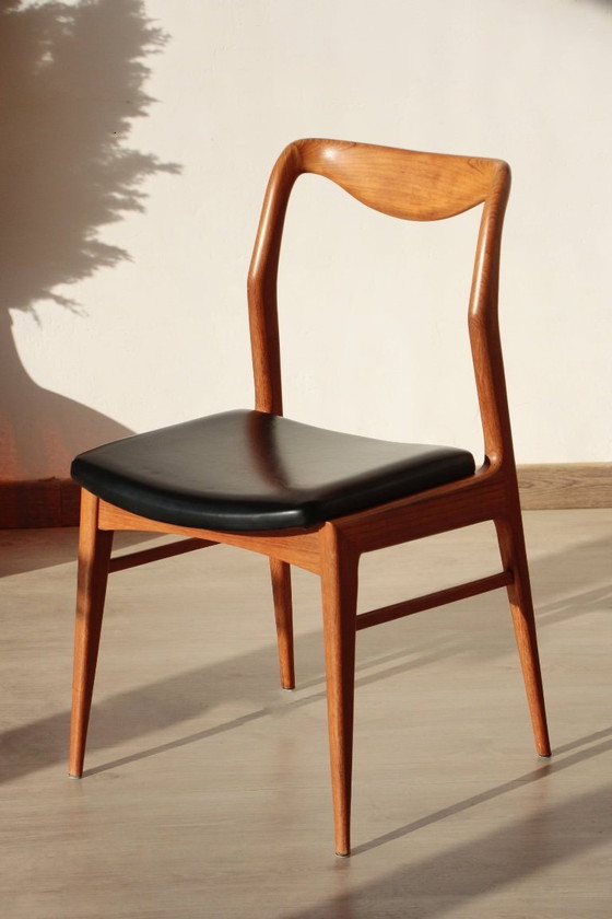 Image 1 of Set of 6 Vintage Scandinavian Teak Chairs – 1960s