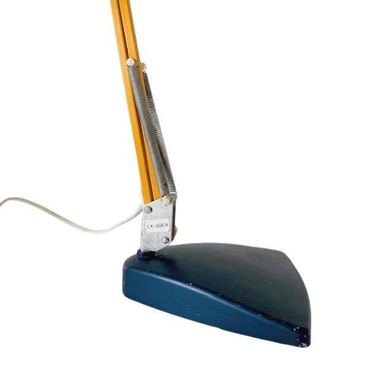 Image 1 of Lampada a forbice d'epoca giallo ocra con supporto anni '60