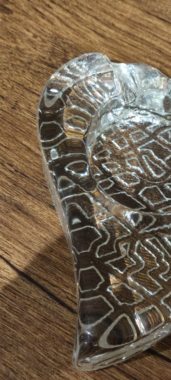 Image 1 of Vintage thick glass ashtray, Scandinavian design, 1960s-70s