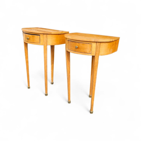 Sedie Biedermeier in Legno di Ciliegio Abbinate, Set Tavolino, Consolle a Treppiede – Set da pranzo (photo 2 of 24)