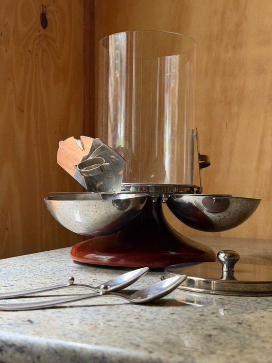 Rare Vintage 1950s Italian Revolving Condiment Server Space Age MCM Gravity Snack Sugar Dispenser Made in (photo 2 of 9)