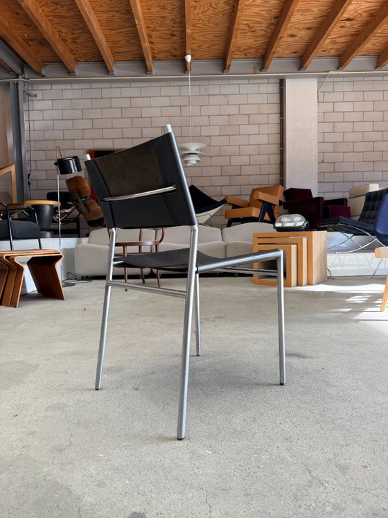 't Spectrum SE06 chair, Martin Visser – Eetkamerstoelen, Leer, Metaal (photo 5 of 11)