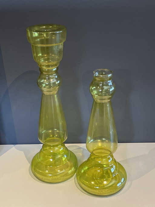 Objets sculpturaux en verre d'aspect vintage - Style de l'âge de l'espace