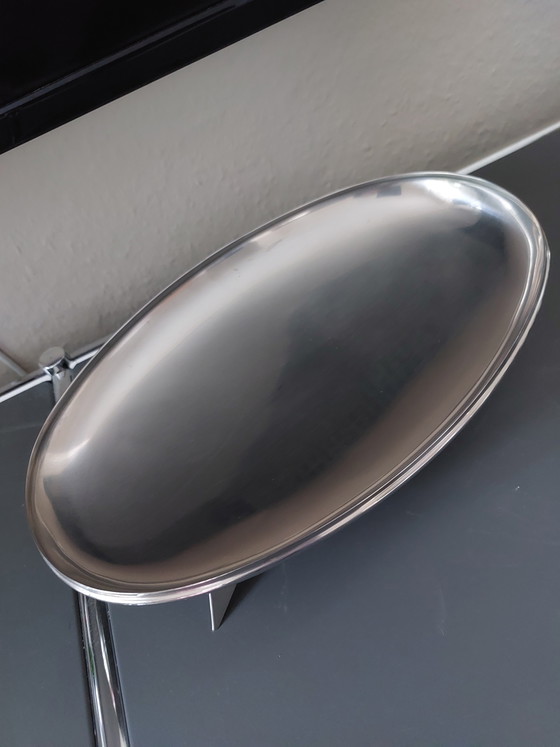 Image 1 of Caja de bombones Alessi Peyrano, lata de acero inoxidable Mendini de los años 90