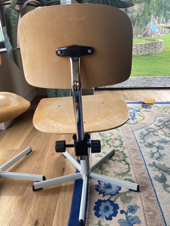 Image 1 of 2x vintage atelierstoel bureau stoel industrieel 