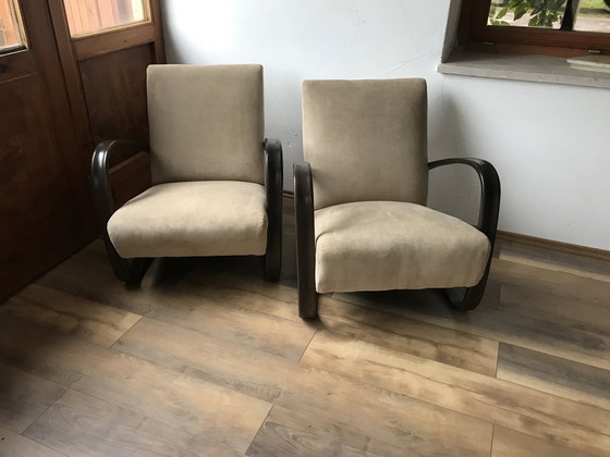 Set of H 269 Lounge Chairs by Jindrich Halabala, 1930s, Armchairs (photo 4 of 8)
