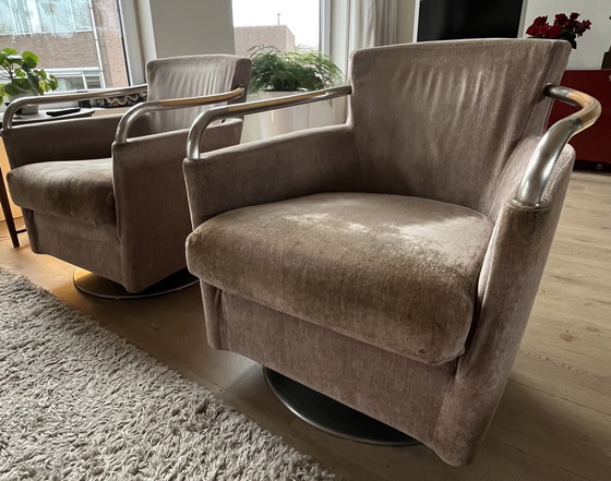 Image 1 of 2 Giogetti swivel armchairs, design Massimo Scolari, Italy Haren '80