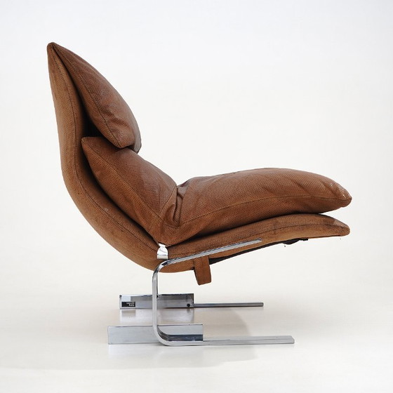 Image 1 of Een paar “Onda” fauteuils van Giovanni Offredi voor Saporiti, jaren 70.