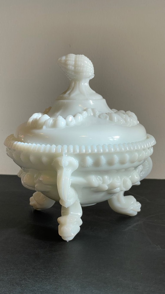 Image 1 of Vintage opaline glass candy dish