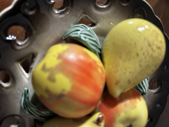 Image 1 of Vintage assiette Barbotine en ajourée