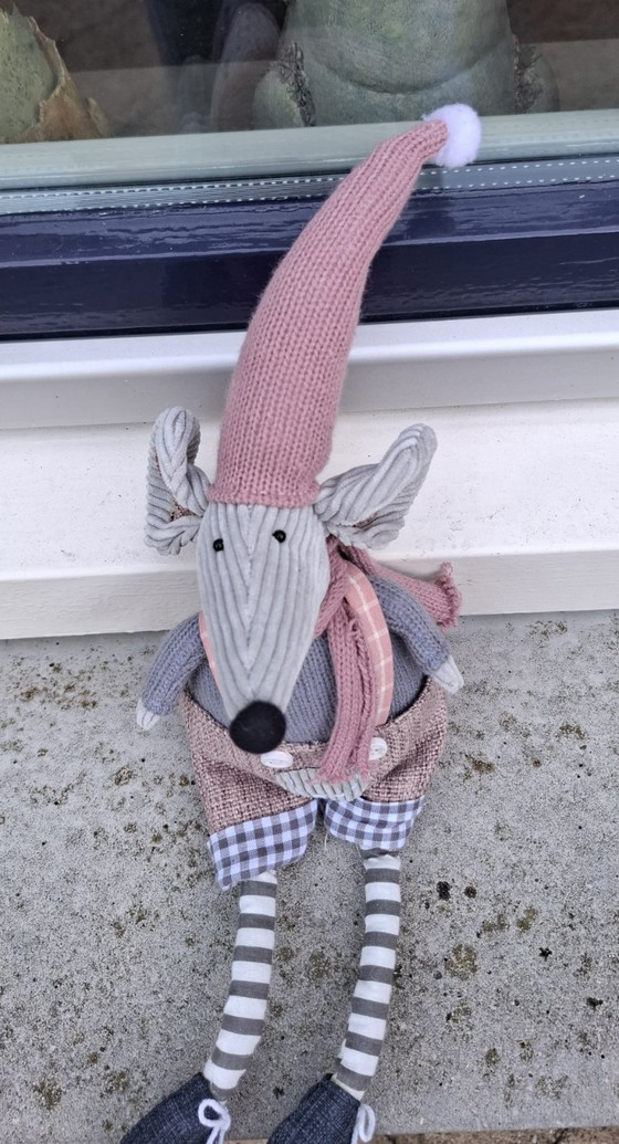 Decorative handmade Christmas mouse.🎄 – Decorative Objects, Textile, Wool (photo 4 of 7)