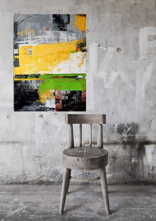 Original Acrylic Painting Modern Art Abstract Harmony of Life – schilderijen tekeningen, Canvas (photo 2 of 6)