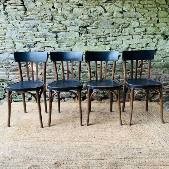 Set di quattro sedie da bistrò vintage in legno curvato – Sedie da pranzo (photo 2 of 18)