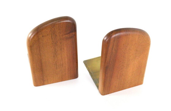 Image 1 of Set of vintage Danish wooden bookends