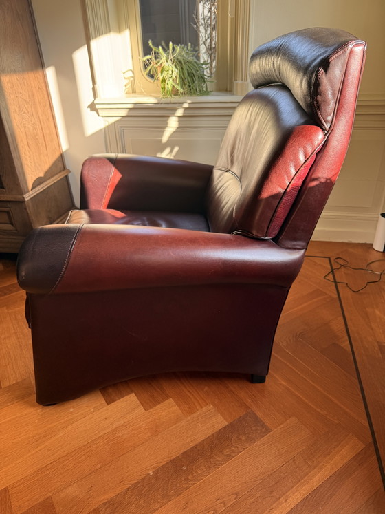 Fauteuil en cuir exclusif Léon Mol (Sittard) avec repose-pieds assorti – Leather (photo 3 of 6)