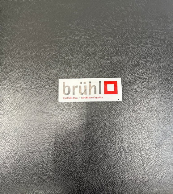 Image 1 of Brühl Moule corner sofa, leather sofa with sleeping function, black, Jumbo