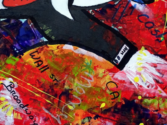 Pittura Pop Art, di Dagebert Duck Monopoly man, CB, Dipinti e disegni, Tela, Rosso (foto 3 di 10)