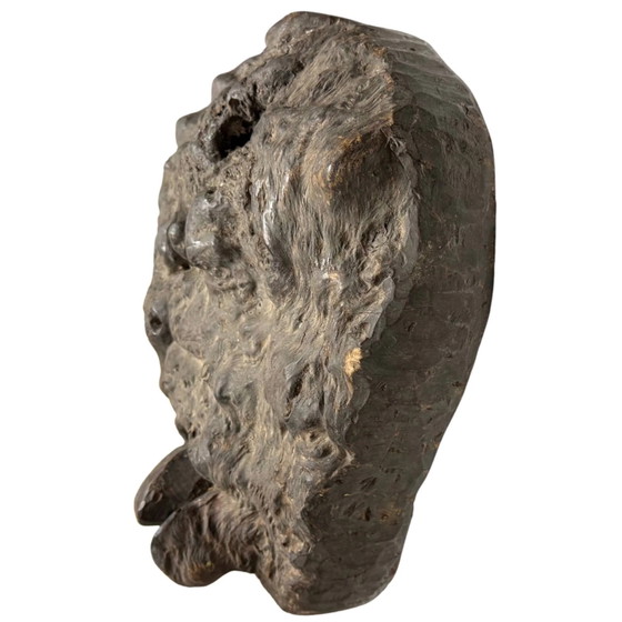 Decorazione Murale in Legno Maschera Tribale – Legno di Radice Astratto – L 45 cm – Sculture, Wood (photo 4 of 6)