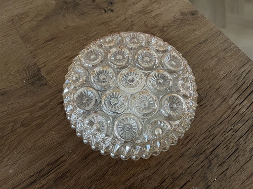 Plafonnier Mid Century verre ambré