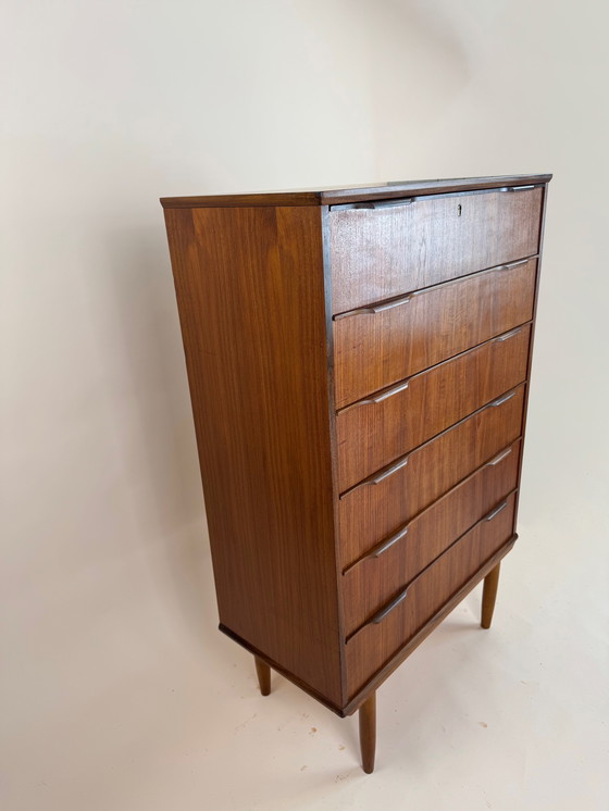 Image 1 of Danish Teak Tallboy Chest of Drawers – Spacious & Stylish Storage
