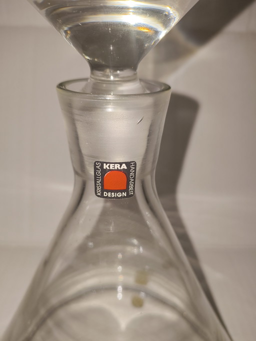 Caraffa in vetro con design Kera per whisky