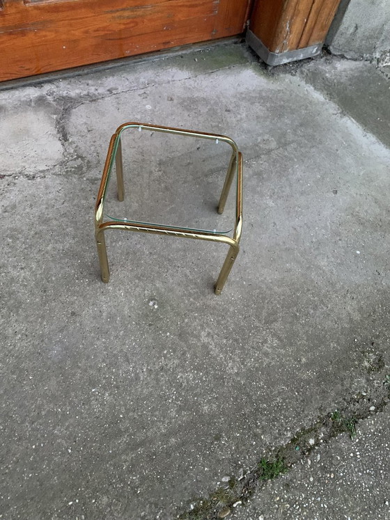Vintage Brass Coffee Table, 1970s – Coffee table books, Glass (photo 5 of 6)