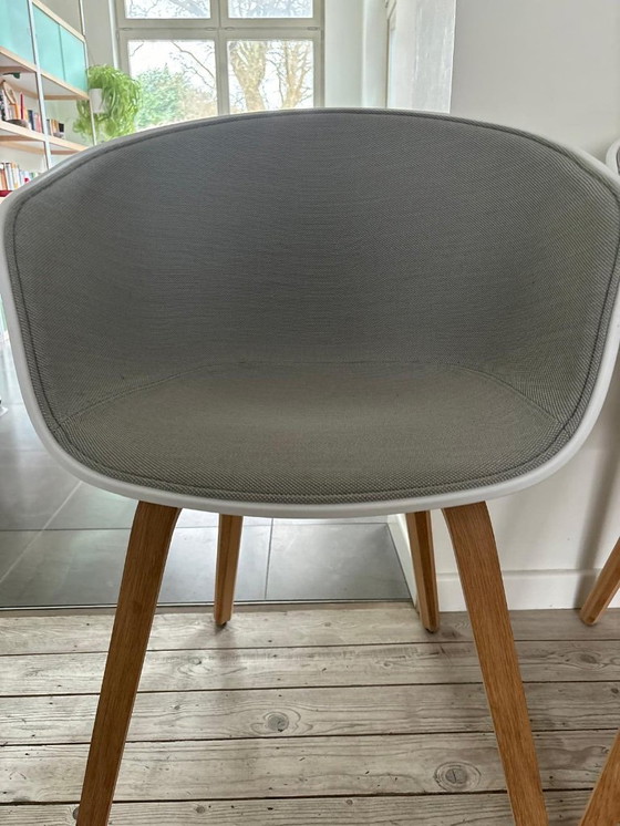 Image 1 of Set of 4 HAY AAC 22 Chairs with FRONT UPHOLSTERY