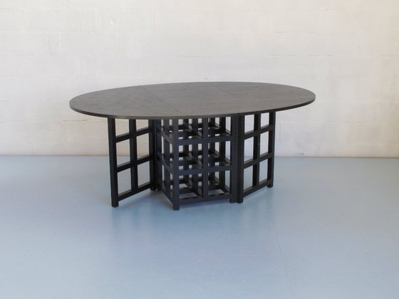 Image 1 of Tavolo in frassino tinto nero di Charles R. Mackintosh, edizione Cassina