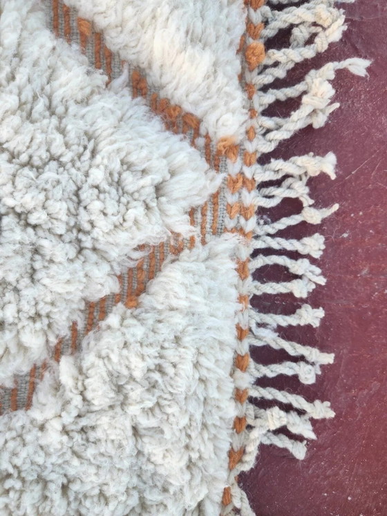 Tappeto Beni Ouarain 300x200 cm – Lana avorio spessa, motivi a rombi – Tappeti, Cotone, Bohemian (photo 11 of 14)