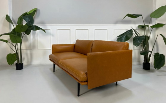 Image 1 of Muuto Modell Outline Sofá 2 Sitzer Leder Braun Cognac