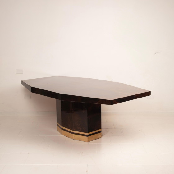 Mesa de comedor de pergamino Mod. 2007D de Willy Rizzo & Nucci Valsecchi para TURA Milano – Mesas de comedor (photo 10 of 20)